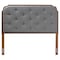 Baxton Studio Shanti Classic and Traditional Grey Fabric and Walnut Brown Finished Wood King Size Headboard 237-12645-ZORO - alternate 3